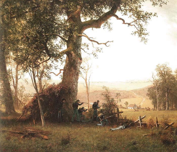 Albert Bierstadt Guerilla Warfare France oil painting art